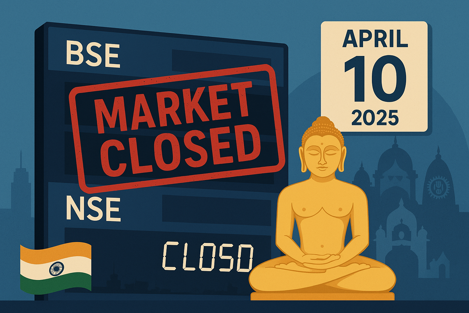 Stock Market Holiday 2025 Are BSE and NSE Closed on April 10 for Mahavir Jayanti